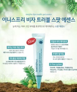 kem trị mụn Innisfree Bija Trouble Spot Essence