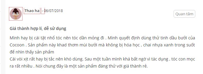 tinh dau buoi hong pink grapefruit cocoon phuc hoi toc hu ton 4