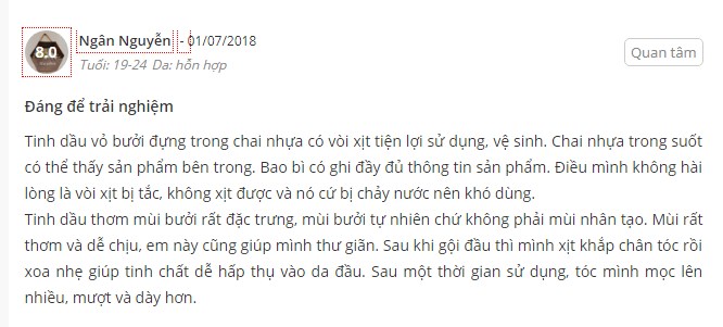 tinh dau buoi hong pink grapefruit cocoon phuc hoi toc hu ton 5