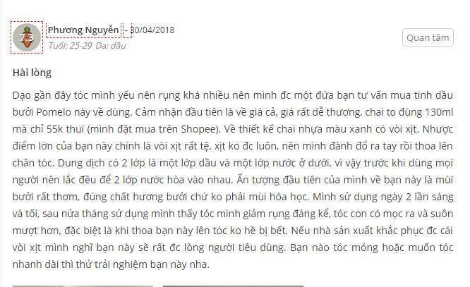 tinh dau buoi hong pink grapefruit cocoon phuc hoi toc hu ton 6
