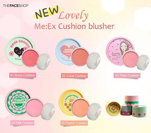 Phấn má hồng Lovely Meex Cushion Blusher The Face Shop