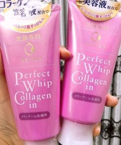 sua rua mat chong lao hoa senka perfect whip collagen in 3