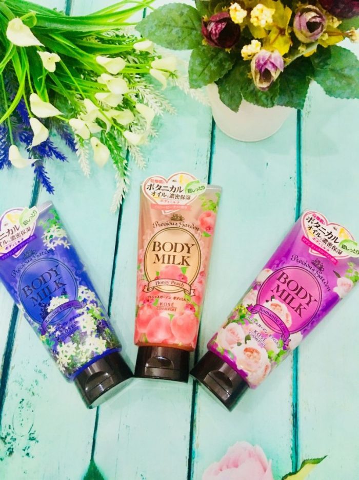 sua duong the kose body milk precious garden 4
