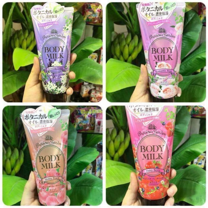 sua duong the kose body milk precious garden 8