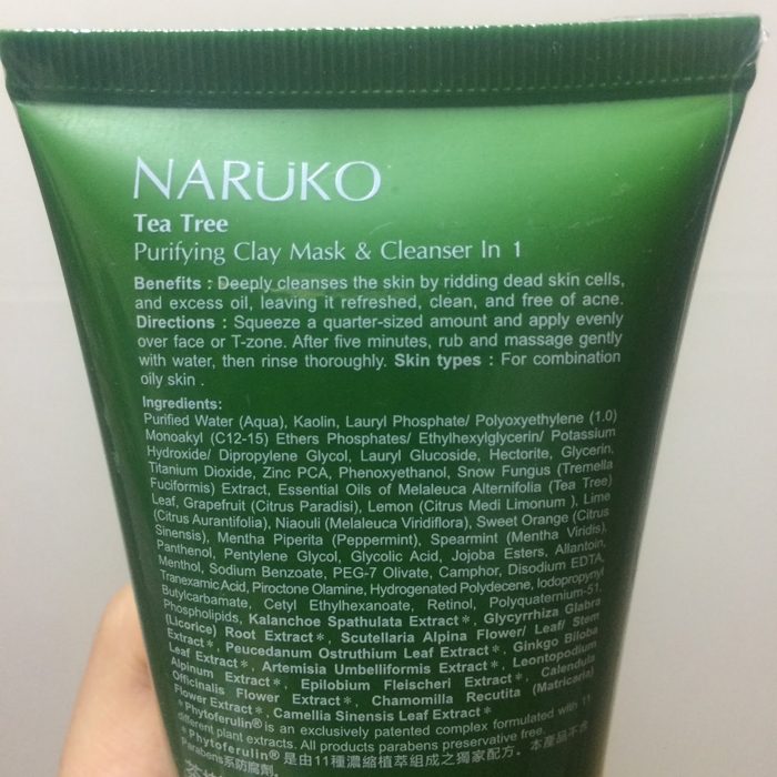 sua rua mat tram tra naruko tea tree purifyinh clay mask and cleanser 7