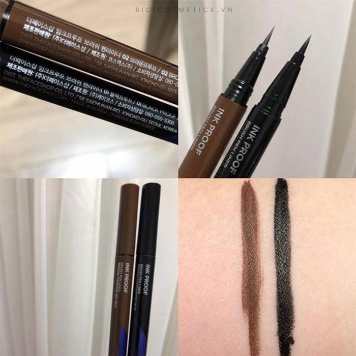 Bút dạ kẻ mắt The Face Shop Ink Proof Brush Pen Liner