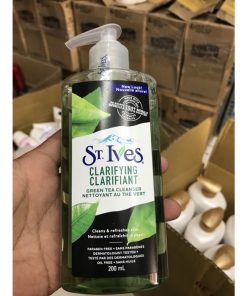 sua rua mat cho da dau mun st ives clarifying clarifiant green tea cleanser 8