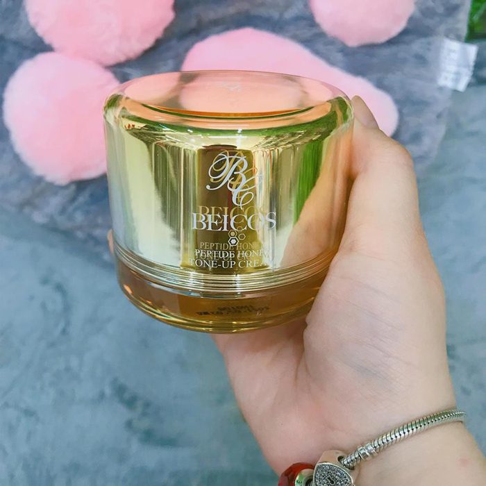 Kem dưỡng kích trắng Beicos Peptide Honey Tone Up Cream 50g