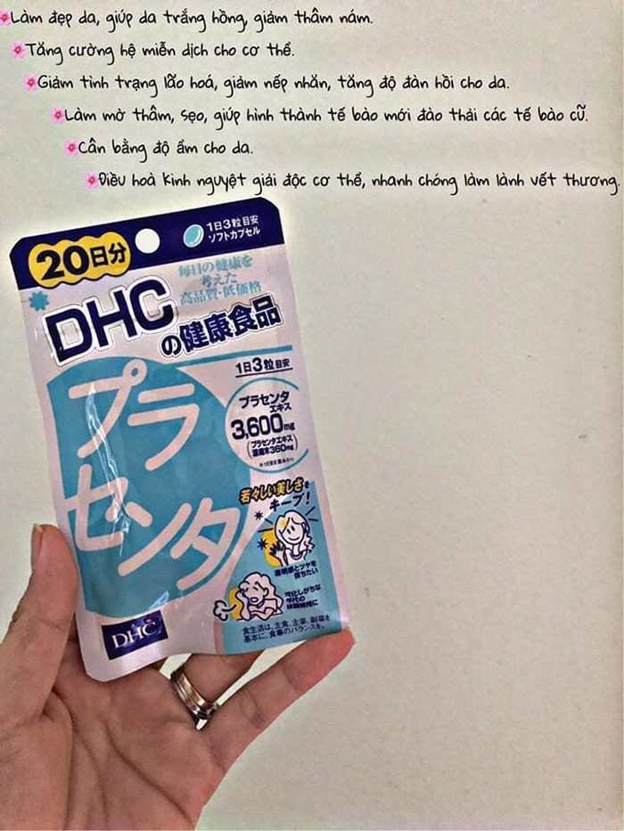 vien uong nhau thai dhc placenta nhat ban 60 vien 20 ngay