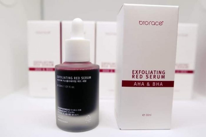 biorace exfoliating red serum aha bha 1