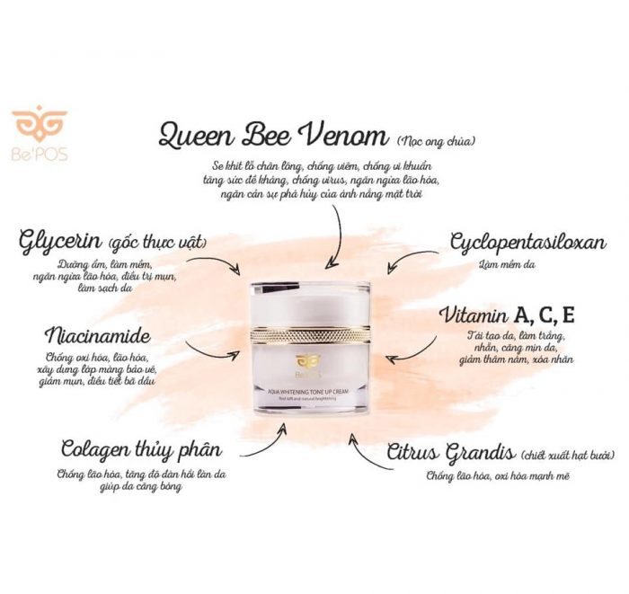 bepos aqua whitening tone up cream 2