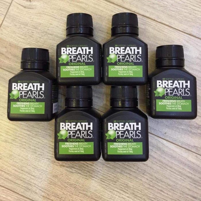 vien uong ho tro thom mieng breath pearls 10