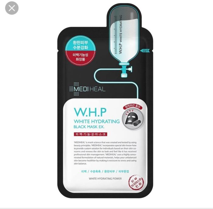 mediheal w h p white hydrating black mask ex 4