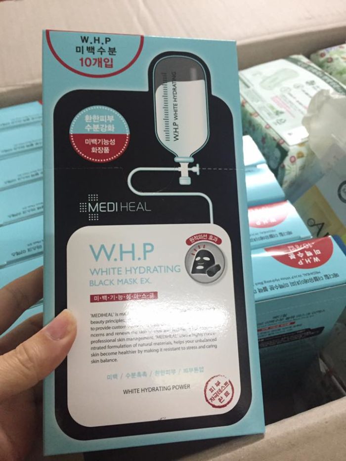 mediheal w h p white hydrating black mask ex 5