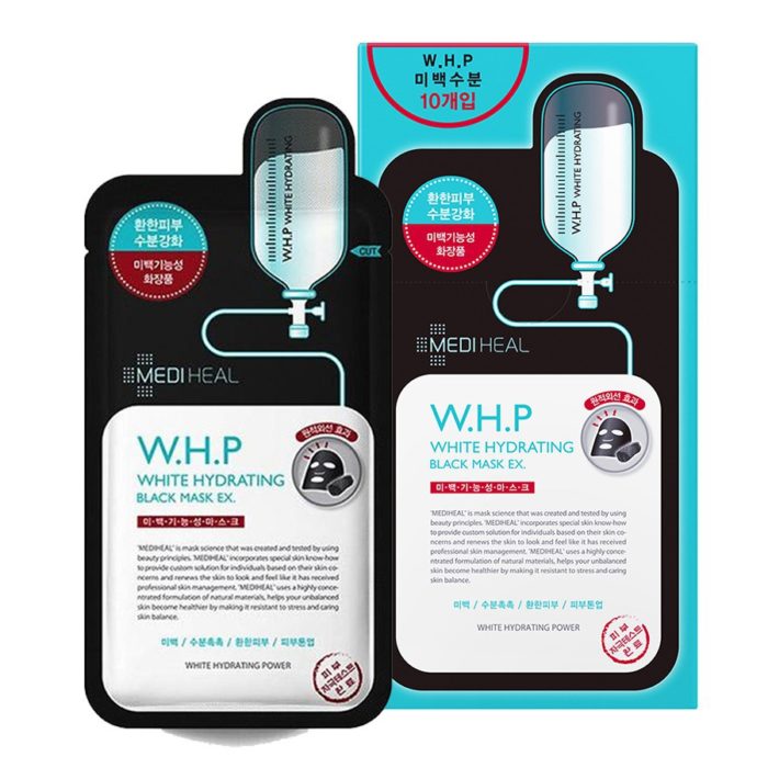mediheal w h p white hydrating black mask ex 9