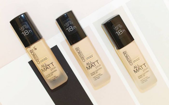 Kem nền kiềm dầu Catrice all matt plus shine control make up 18h 1