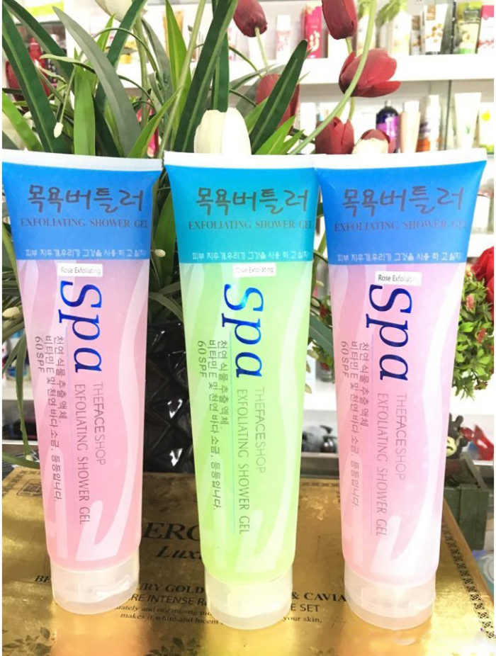 kem tay da chet spa exfoliating shower gel 8
