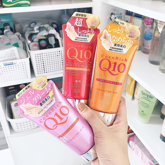 kem duong da tay kose coen rich q10 whitening medicated hand finger cream 8