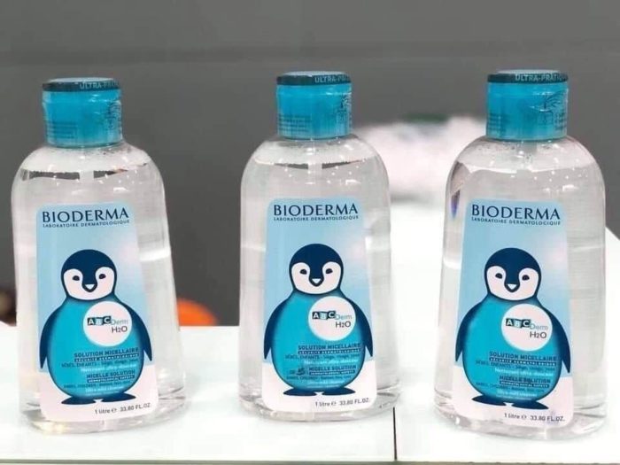 nuoc tay trang bioderma abcderm h2o solution micellaire 100