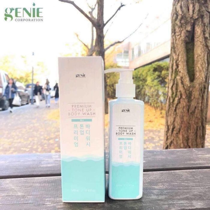 sua tam trang da genie premium tone up body wash 5