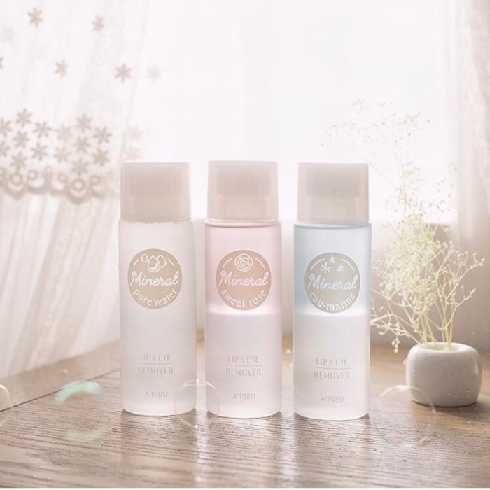 tay trang mat moi apieu mineral lip eye remover sweet rose 1