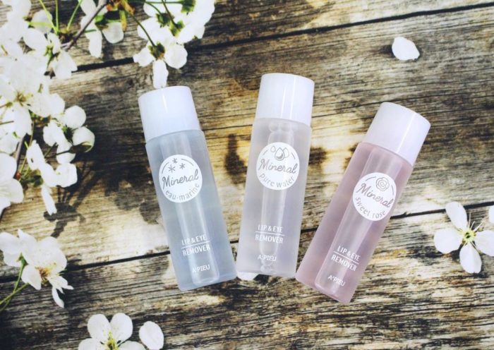 tay trang mat moi apieu mineral lip eye remover sweet rose 6