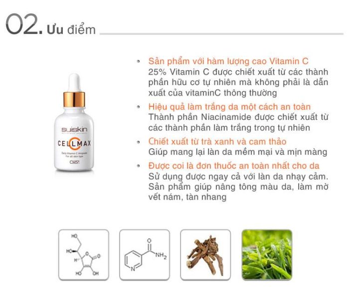 tinh chat co dac chong lao hoa suiskin cell max c 150ml 6