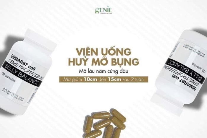 vien uong tan mo bung genie demar87 cell professional belly balance 7