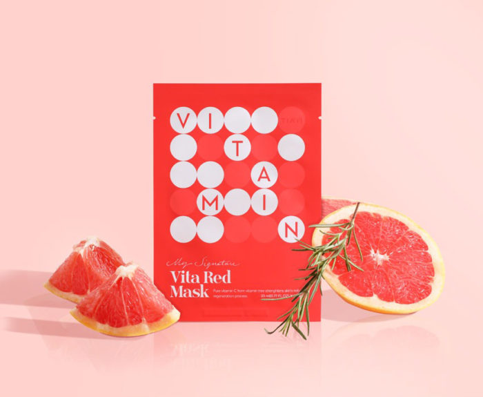 Mat na duong trang da Vitamin C Tiam Vita Red Mask 1