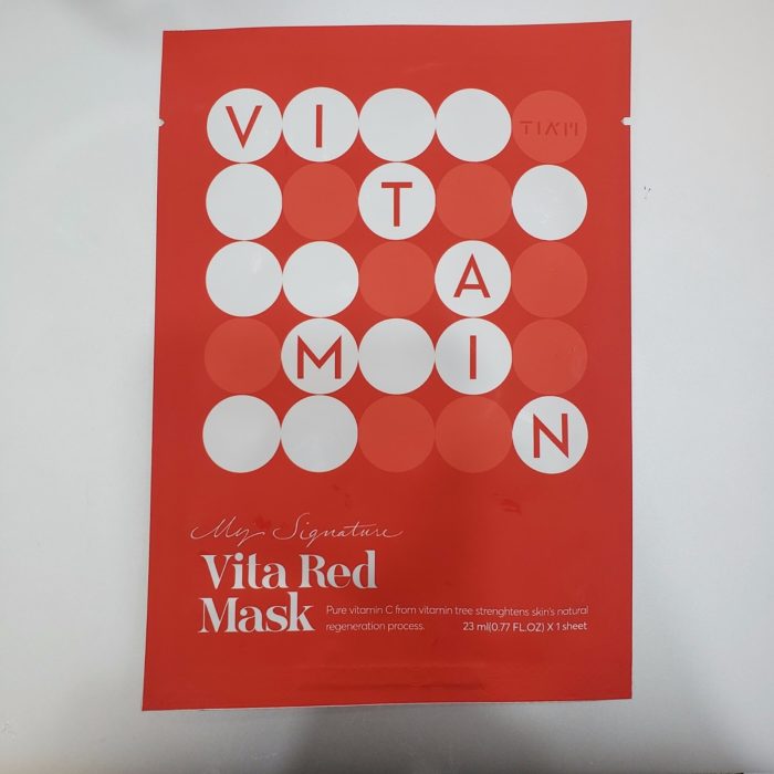 Mat na duong trang da Vitamin C Tiam Vita Red Mask 5