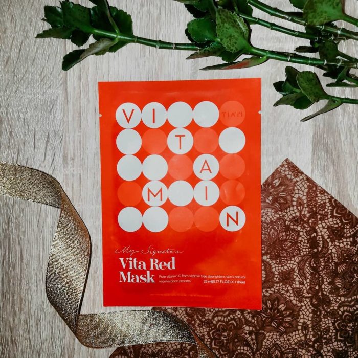Mat na duong trang da Vitamin C Tiam Vita Red Mask 7