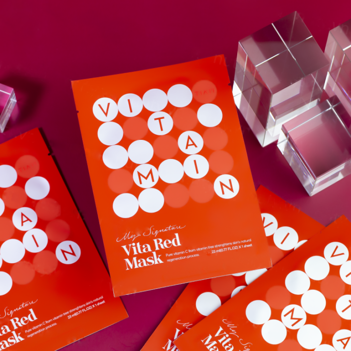 Mat na duong trang da Vitamin C Tiam Vita Red Mask 9