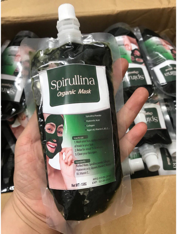 Mat na sui bot thai doc tao xoan Spirullina Organic Mask 1