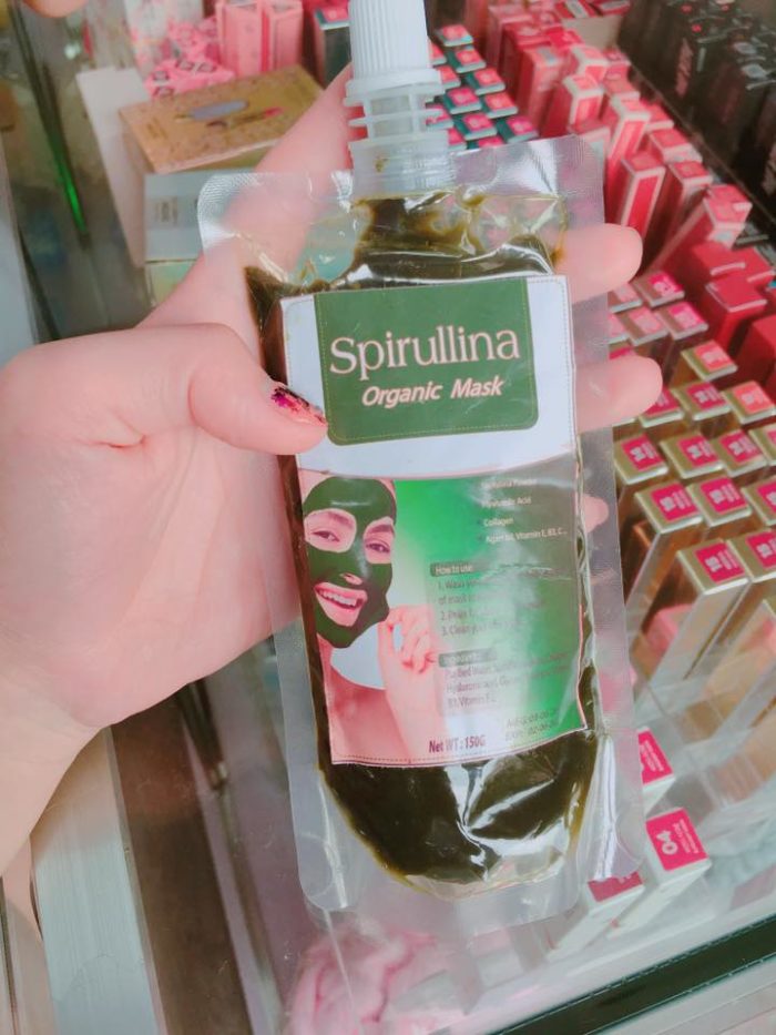 Mat na sui bot thai doc tao xoan Spirullina Organic Mask 11