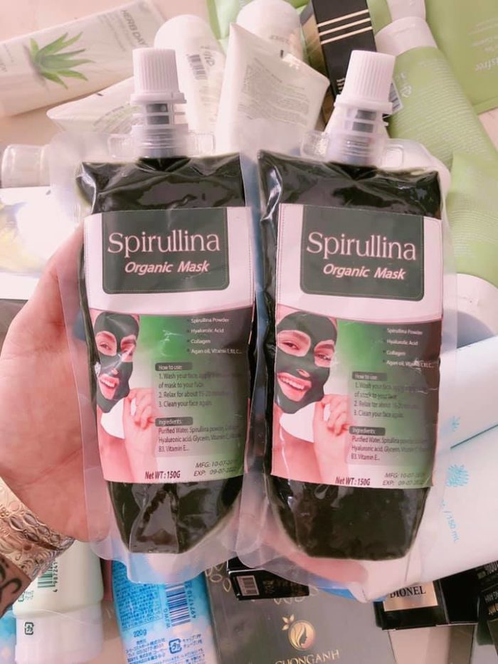 Mat na sui bot thai doc tao xoan Spirullina Organic Mask 4