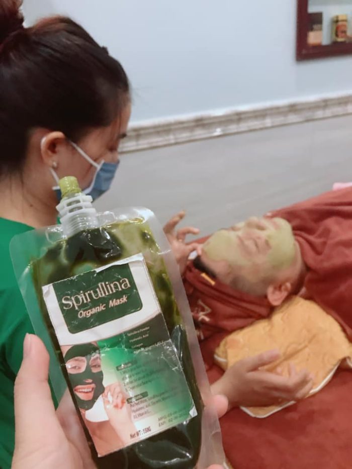 Mat na sui bot thai doc tao xoan Spirullina Organic Mask 7