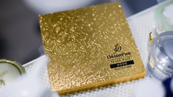Mat na vang la nguyen chat 24K Desembre 24K Gold Foil 10