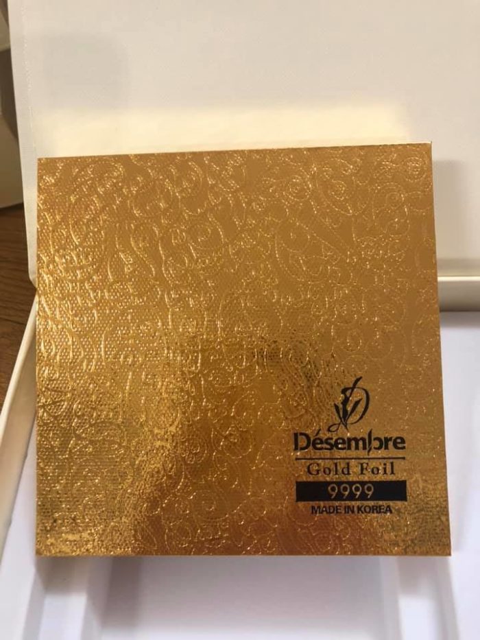 Mat na vang la nguyen chat 24K Desembre 24K Gold Foil 12