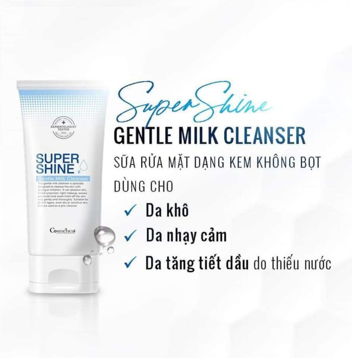 Sua rua mat khong bot Super Shine Gentle Milk Cleanser 7