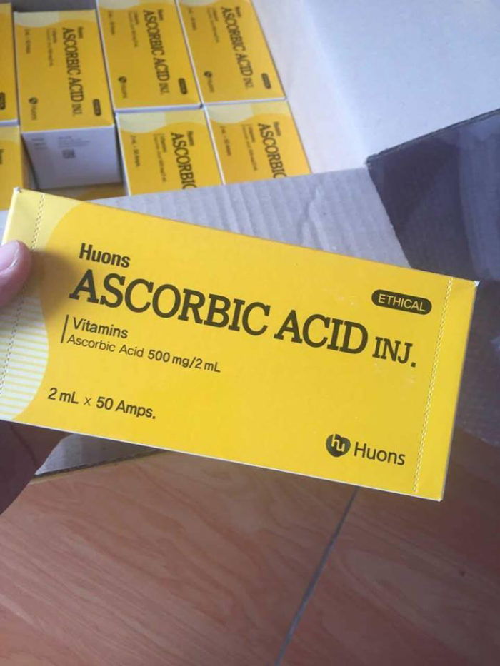 Te bao goc Huons Ascorbic Axit Vitamin C Inj. Ampoules 5