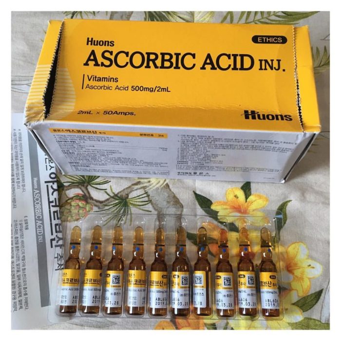 Te bao goc Huons Ascorbic Axit Vitamin C Inj. Ampoules 9