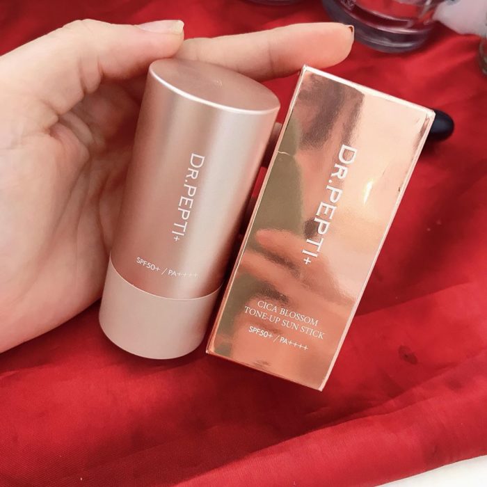 Kem chong nang dang thoi Dr. Pepti Cica Blossom Tone Up Sun Stick 3