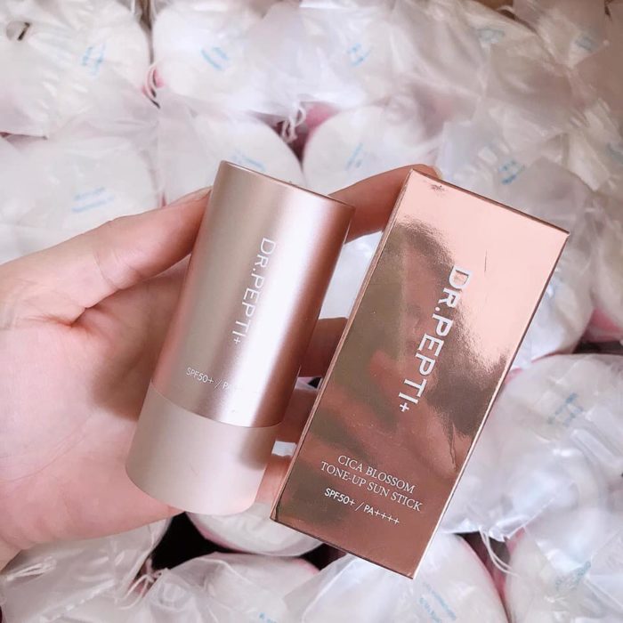 Kem chong nang dang thoi Dr. Pepti Cica Blossom Tone Up Sun Stick 4