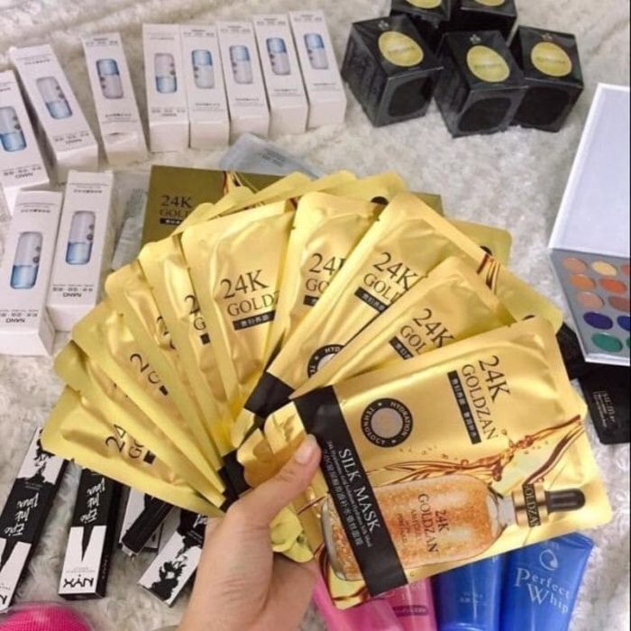 Mat na lua vang 24k Goldzan Silk Mask 6