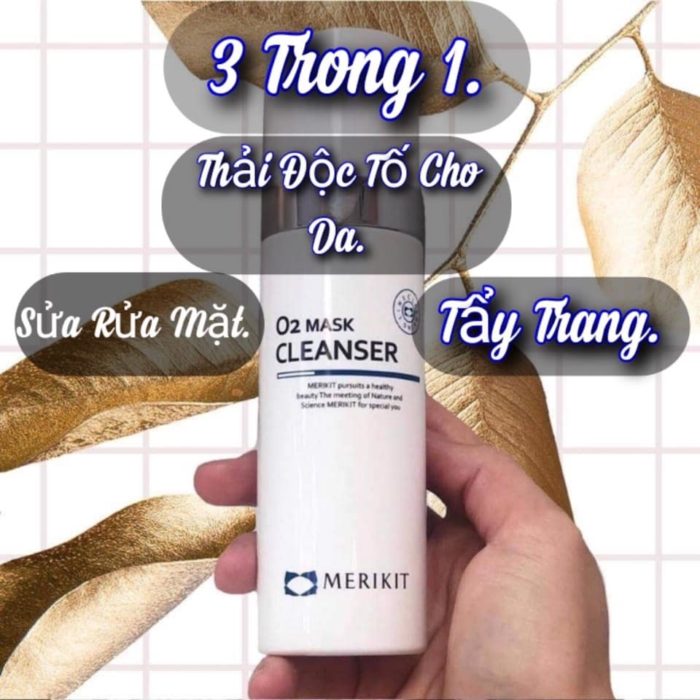 Sua Rua mat OXY lam sach da O2 Mask Cleanser MERIKIT 5