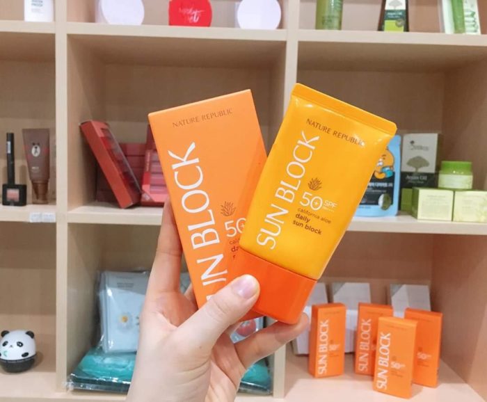 Kem chong nang Nature Republic Sun Block California Aloe SPF50Pa 1