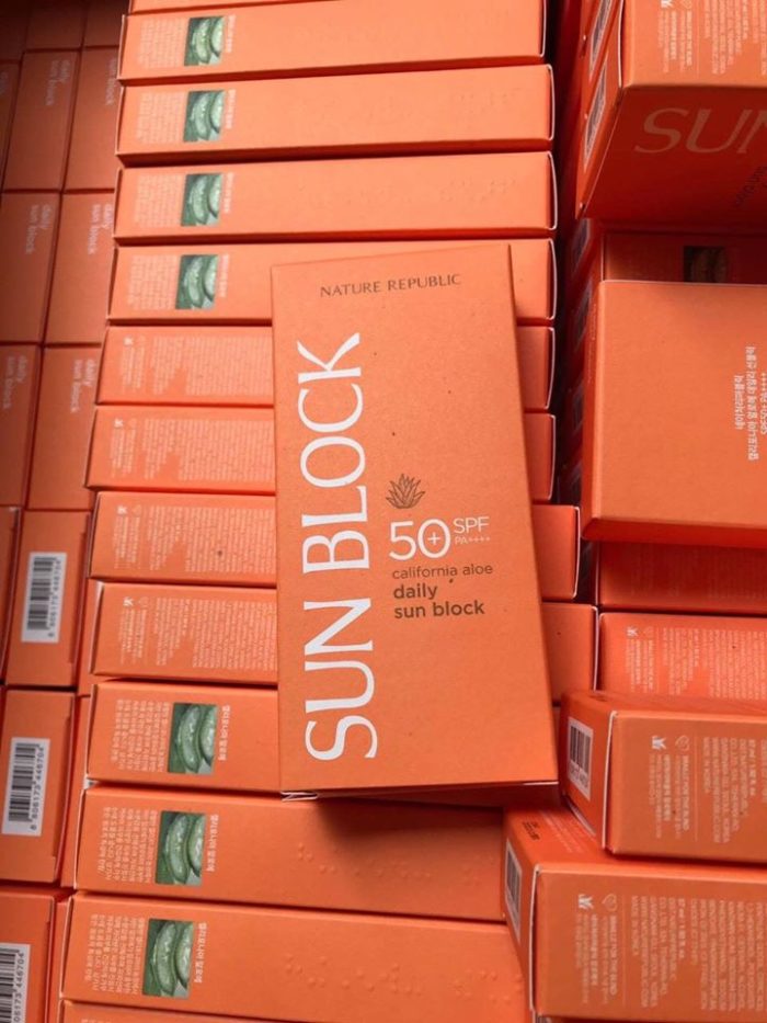 Kem chong nang Nature Republic Sun Block California Aloe SPF50Pa 11