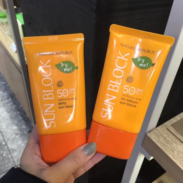 Kem chong nang Nature Republic Sun Block California Aloe SPF50Pa 8