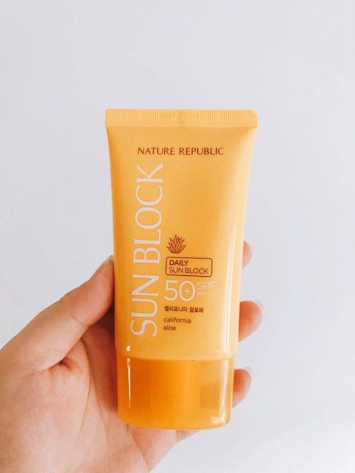 Kem chong nang Nature Republic Sun Block California Aloe SPF50Pa 9