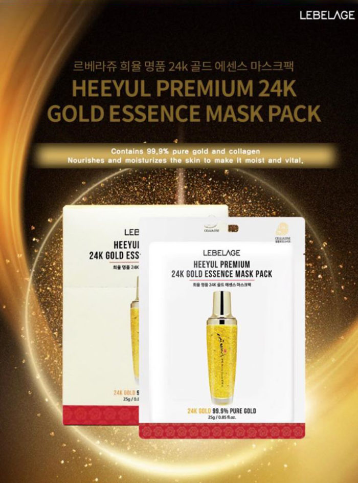 Mat Na Tinh Chat Vang LEBELAGE Heeyul Premium 24k Gold Essence Mask Pack 1